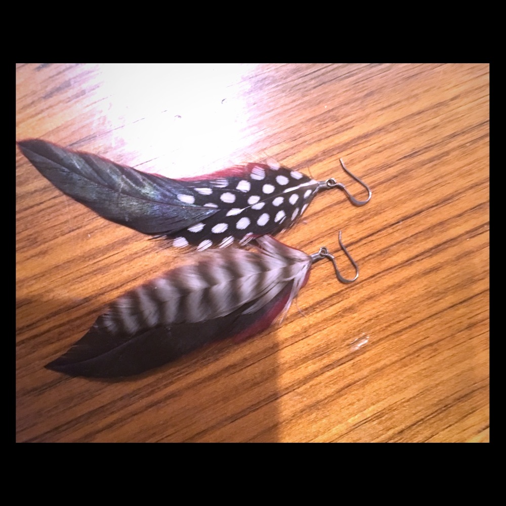 Feather earrings